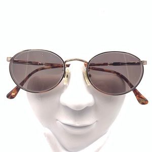 Vintage Fratelli Lozza Gold Oval Sunglasses Frames
